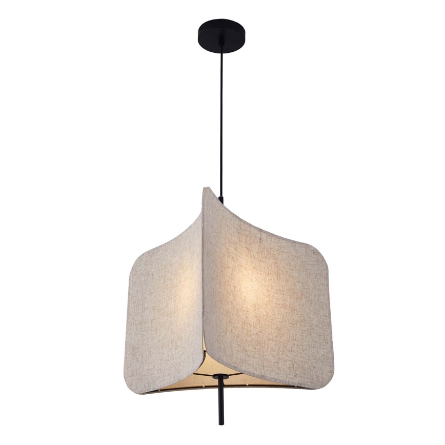 Candeeiro suspenso HAVANA 1xE27/20W/230V diâmetro 50 cm bege