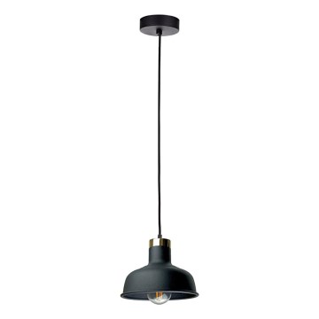 Candeeiro suspenso HEBE 1xE27/60W/230V preto