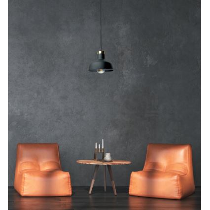 Candeeiro suspenso HEBE 1xE27/60W/230V preto