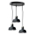 Candeeiro suspenso HEBE 3xE27/60W/230V preto
