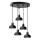 Candeeiro suspenso HEBE 5xE27/60W/230V preto