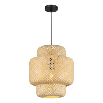 Candeeiro suspenso HESTIA 1xE27/60W/230V diâmetro 30 cm bambu
