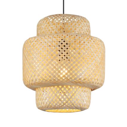 Candeeiro suspenso HESTIA 1xE27/60W/230V diâmetro 30 cm bambu