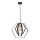 Candeeiro suspenso HEXAGON 1xE27/60W/230V preto/cromado brilhante