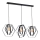 Candeeiro suspenso HEXAGON 3xE27/60W/230V preto/cromado brilhante