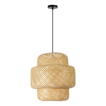 Candeeiro suspenso HILO 1xE27/40W/230V diâmetro 47 cm bambu