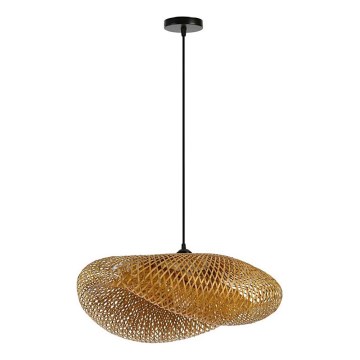 Candeeiro suspenso HILO 1xE27/40W/230V diâmetro 60 cm bambu