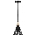 Candeeiro suspenso HIRA 1xE27/60W/230V diâmetro 18 cm preto