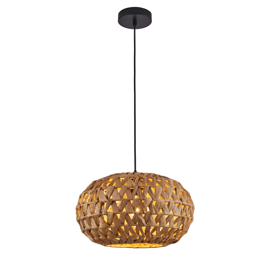 Candeeiro suspenso HOSHI 1xE27/20W/230V diâmetro 38 cm cânhamo