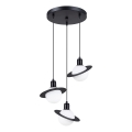 Candeeiro suspenso HYPERION 3xG9/8W/230V preto