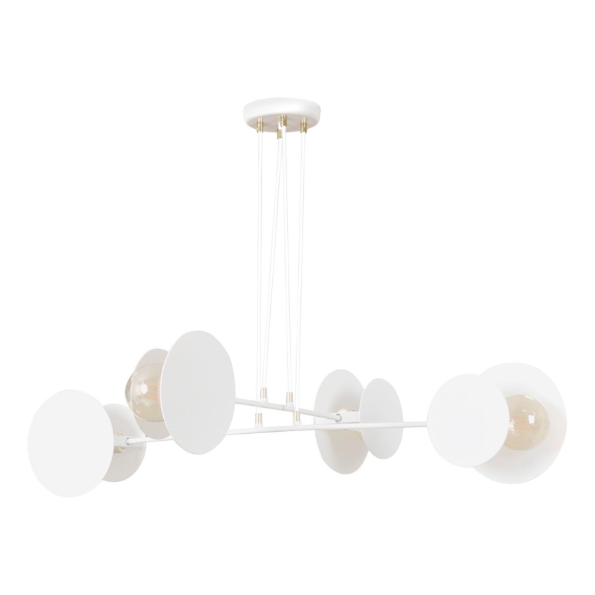 Candeeiro suspenso IDEA 4xE27/15W/230V branco