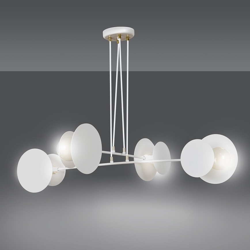 Candeeiro suspenso IDEA 4xE27/15W/230V branco