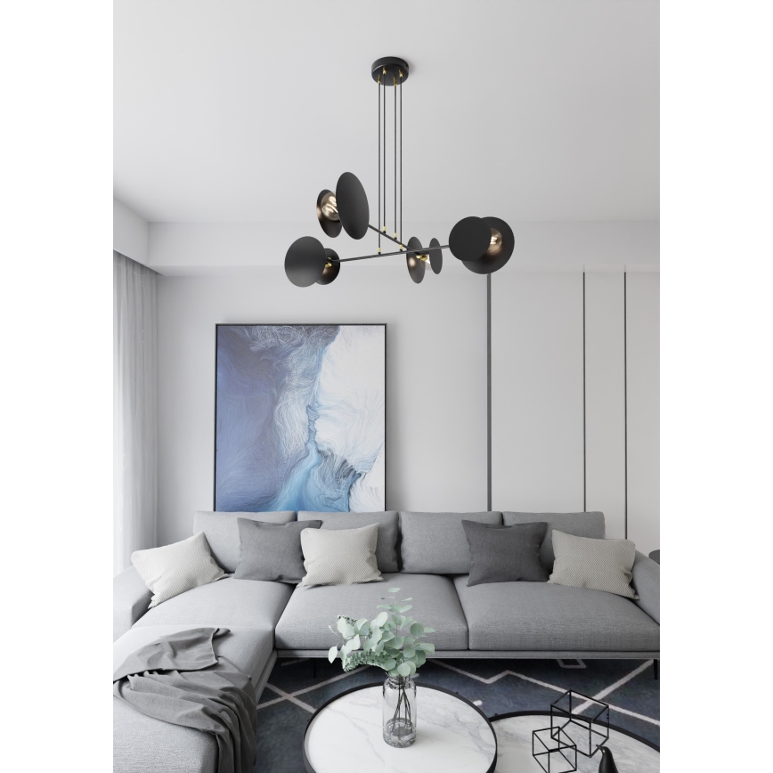 Candeeiro suspenso IDEA 4xE27/15W/230V preto