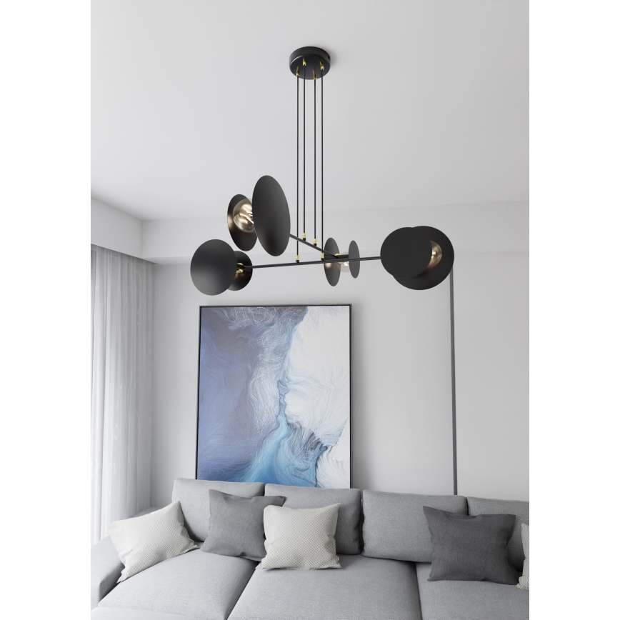Candeeiro suspenso IDEA 4xE27/15W/230V preto
