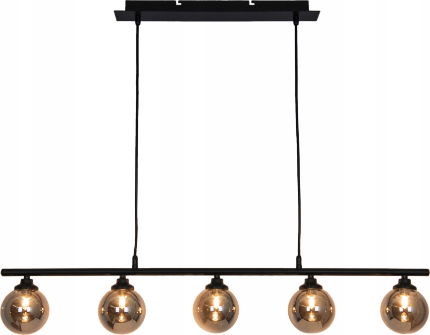 Candeeiro suspenso IMAGINE 5xG9/40W/230V preto/fumado