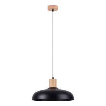 Candeeiro suspenso INDY 1xE27/15W/230V diâmetro 38 cm preto