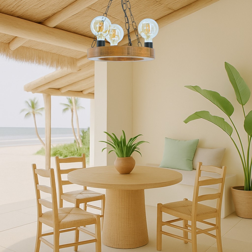 Candeeiro suspenso IOS 3xE27/60W/230V diâmetro 30 cm faia - FSC certificado