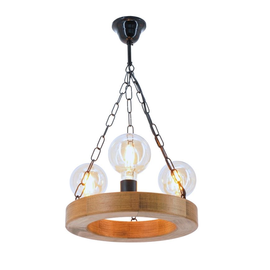 Candeeiro suspenso IOS 3xE27/60W/230V diâmetro 30 cm faia - FSC certificado