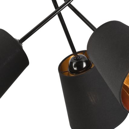 Candeeiro suspenso IRMA 3xE27/15W/230V preto