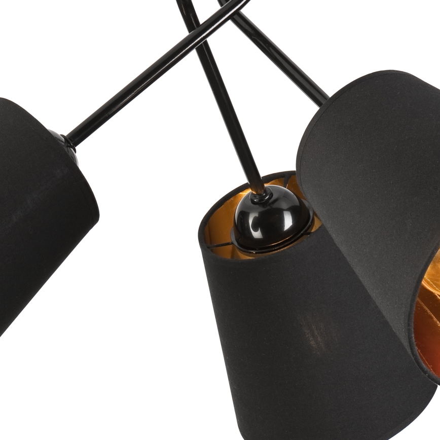 Candeeiro suspenso IRMA 3xE27/15W/230V preto