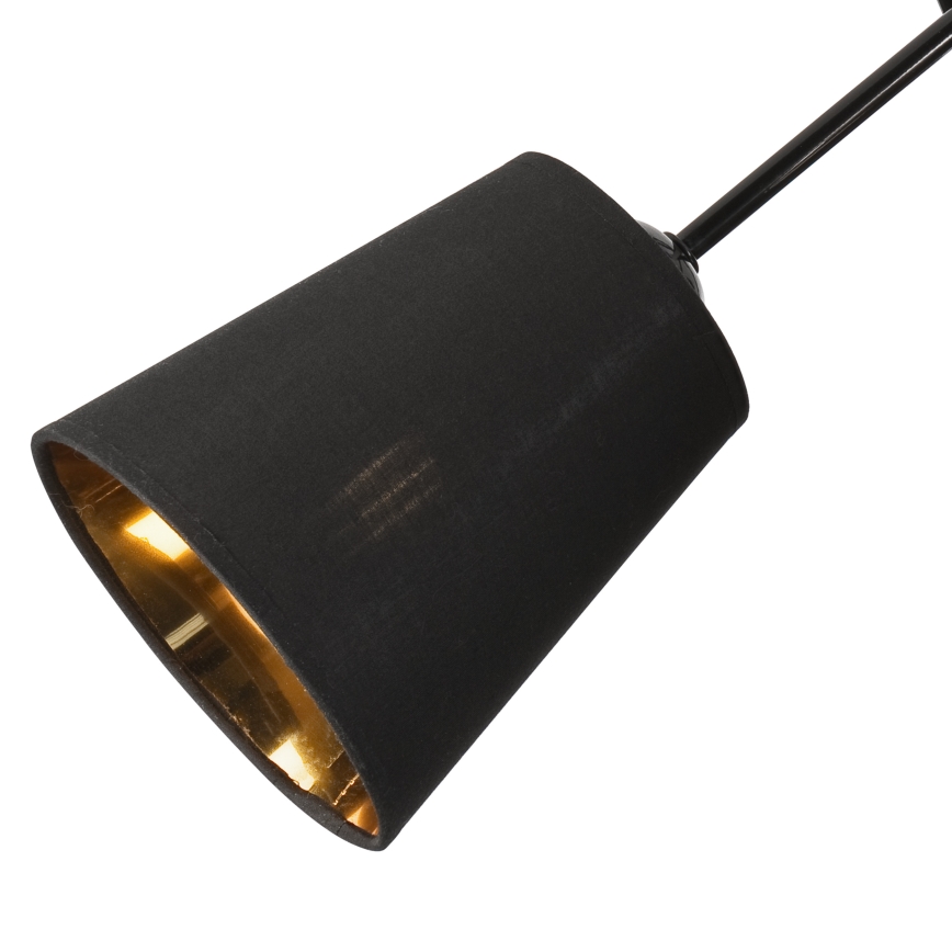Candeeiro suspenso IRMA 3xE27/15W/230V preto