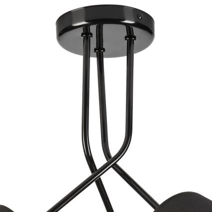 Candeeiro suspenso IRMA 3xE27/15W/230V preto