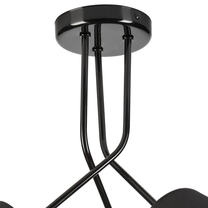 Candeeiro suspenso IRMA 3xE27/15W/230V preto