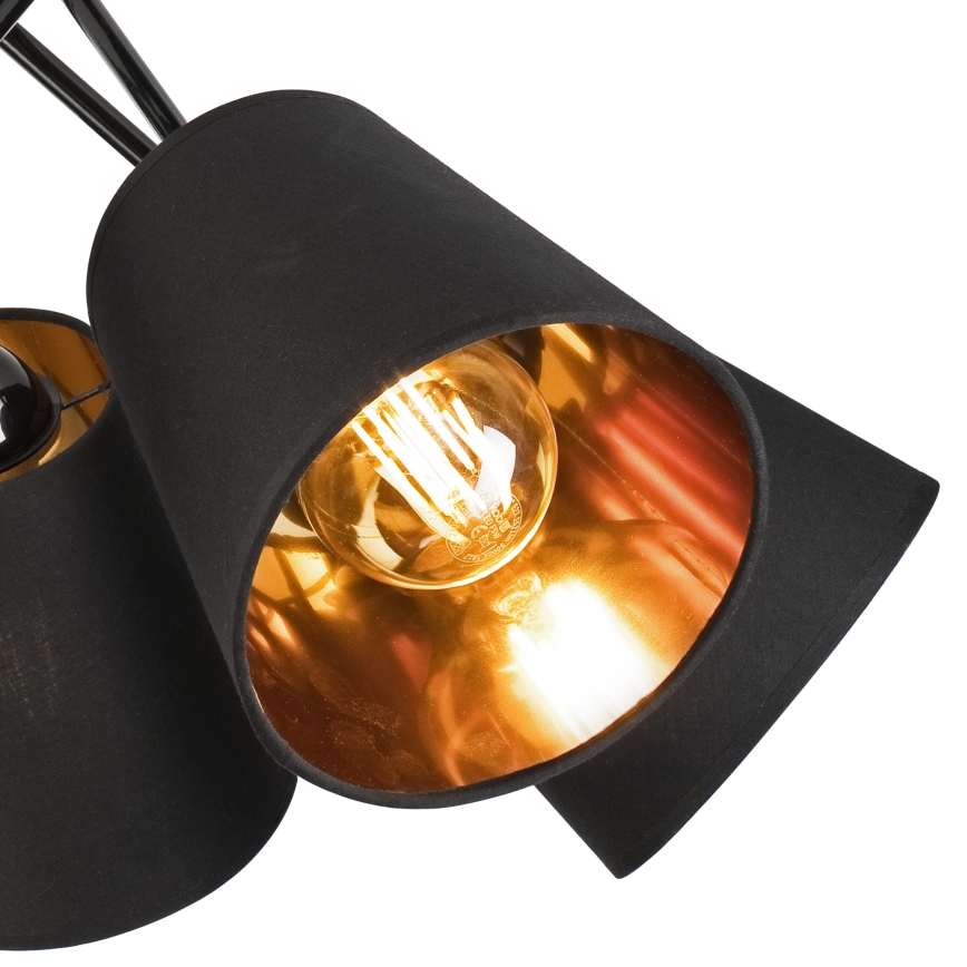 Candeeiro suspenso IRMA 5xE27/60W/230V preto