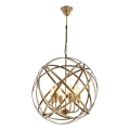 Candeeiro suspenso IRONBALL 6xE27/40W/230V dourado