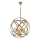 Candeeiro suspenso IRONBALL 6xE27/40W/230V dourado