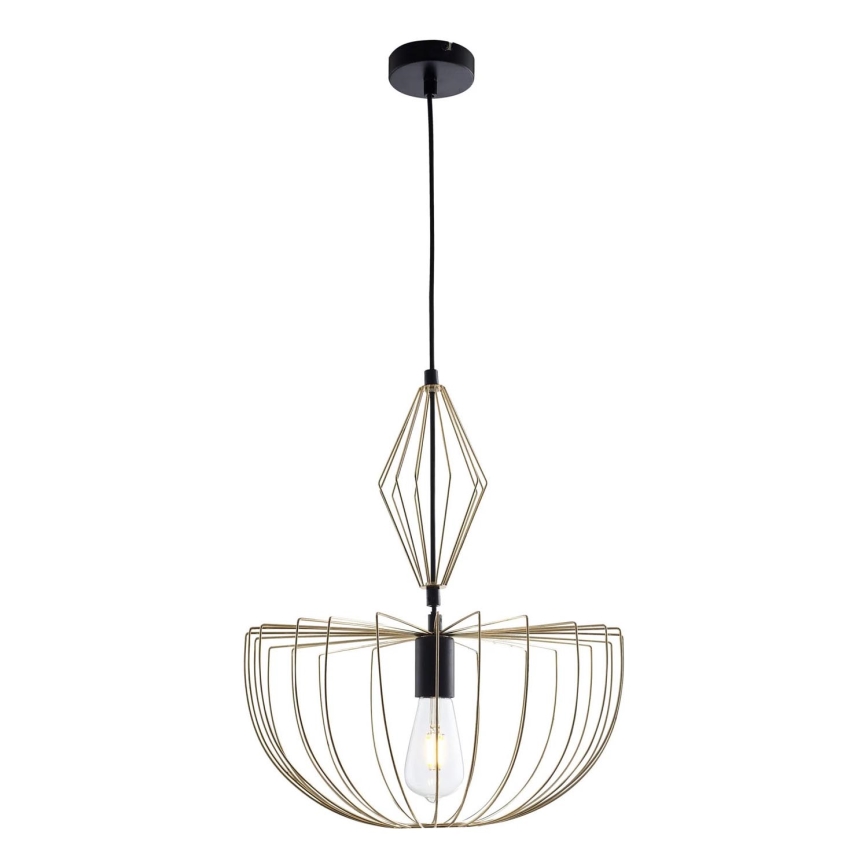 Candeeiro suspenso JASMINA 1xE27/20W/230V diâmetro 40 cm dourado