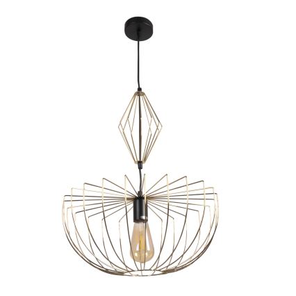 Candeeiro suspenso JASMINA 1xE27/20W/230V diâmetro 40 cm dourado
