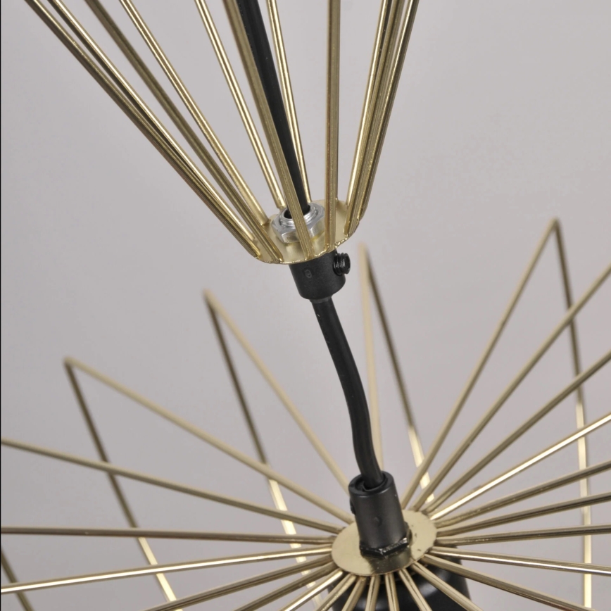 Candeeiro suspenso JASMINA 1xE27/20W/230V diâmetro 40 cm dourado
