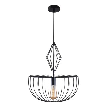 Candeeiro suspenso JASMINA 1xE27/20W/230V diâmetro 40 cm preto