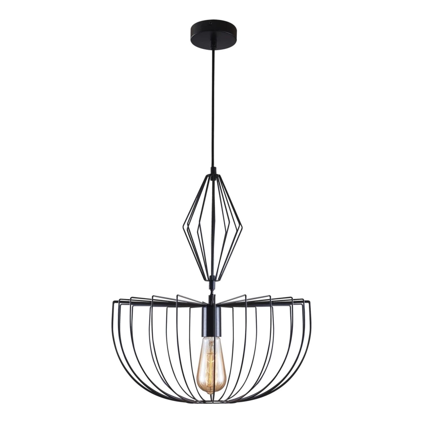 Candeeiro suspenso JASMINA 1xE27/20W/230V diâmetro 40 cm preto