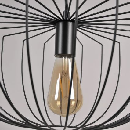 Candeeiro suspenso JASMINA 1xE27/20W/230V diâmetro 40 cm preto