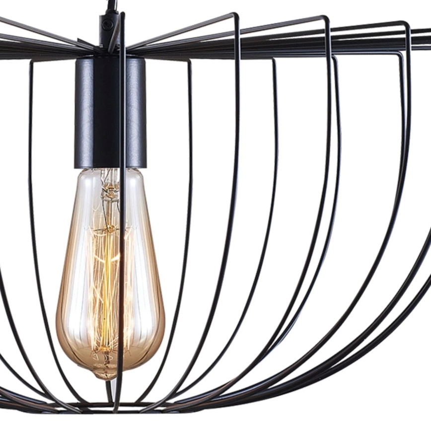 Candeeiro suspenso JASMINA 1xE27/20W/230V diâmetro 40 cm preto