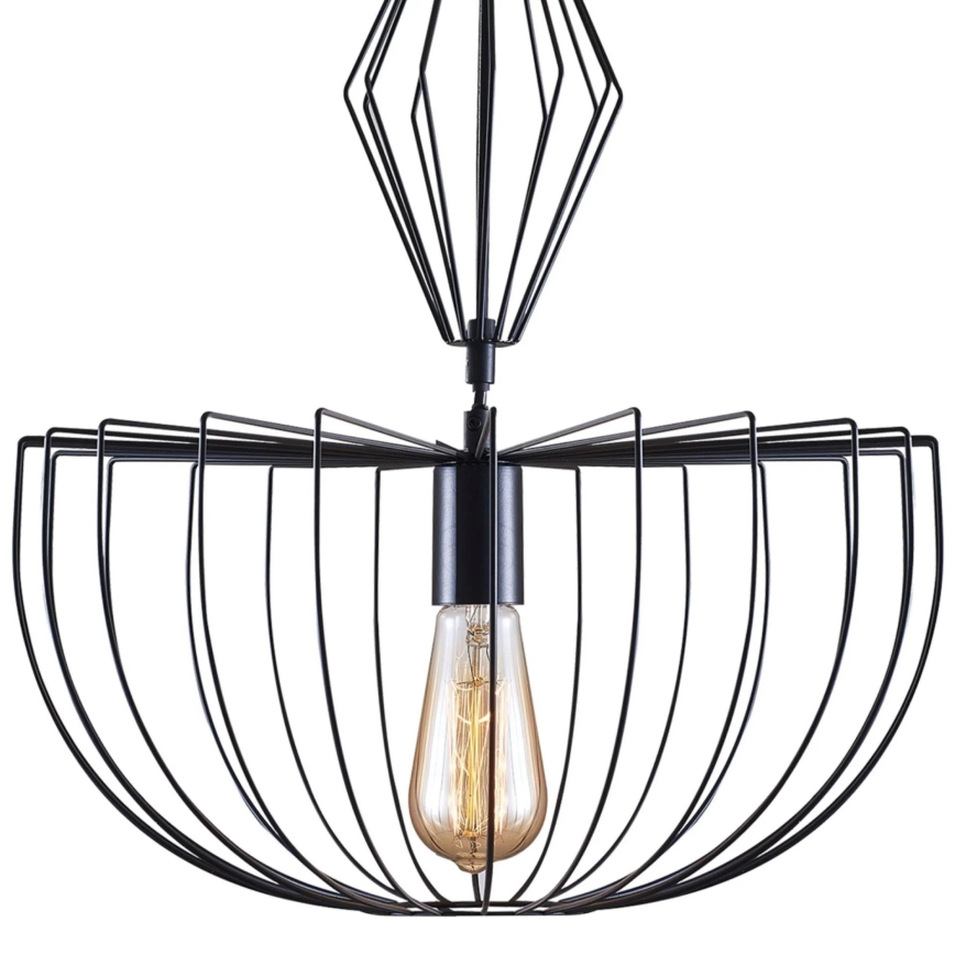 Candeeiro suspenso JASMINA 1xE27/20W/230V diâmetro 40 cm preto