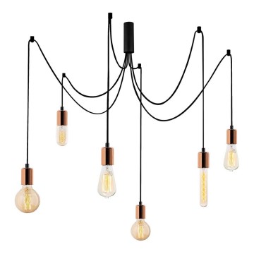 Candeeiro suspenso KABLUNI 6xE27/100W/230V aranha