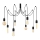 Candeeiro suspenso KABLUNI 8xE27/100W/230V aranha
