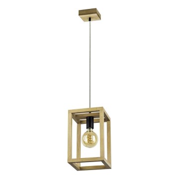 Candeeiro suspenso KAGO 1xE27/60W/230V carvalho mate