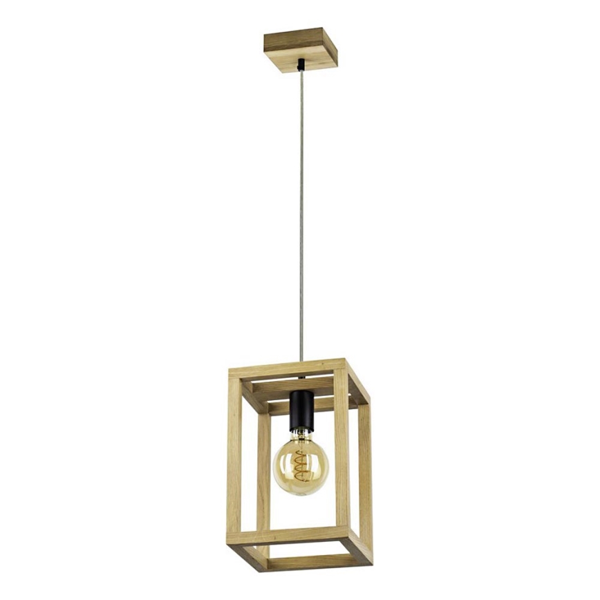 Candeeiro suspenso KAGO 1xE27/60W/230V carvalho mate