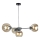 Candeeiro suspenso KALIOPE 4xE27/60W/230V preto/fumado bege