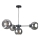 Candeeiro suspenso KALIOPE 4xE27/60W/230V preto/fumado preto