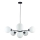 Candeeiro suspenso KALIOPE 6xE14/50W/230V preto/branco