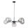 Candeeiro suspenso KALIOPE 6xE27/60W/230V preto/transparente
