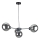 Candeeiro suspenso KALIOPE II 4xE14/50W/230V preto/fumado preto