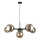 Candeeiro suspenso KALIOPE II 6xE14/50W/230V preto/fumado bege