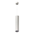 Candeeiro suspenso KARADON 1xGU10/30W/230V 17 cm branco