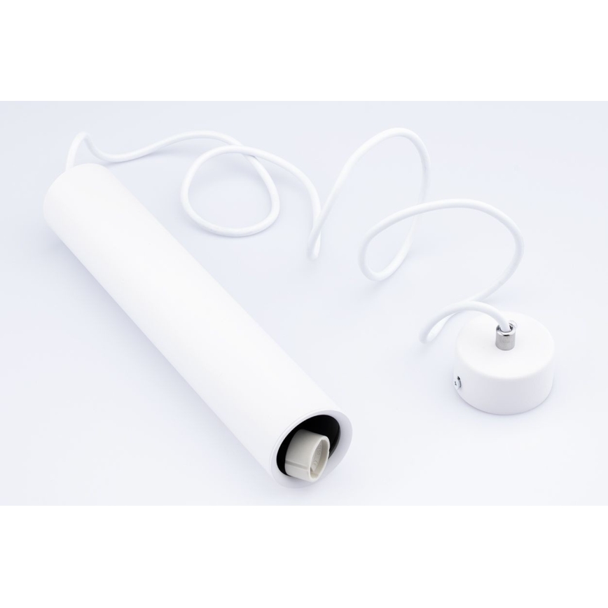 Candeeiro suspenso KARADON 1xGU10/30W/230V 17 cm branco